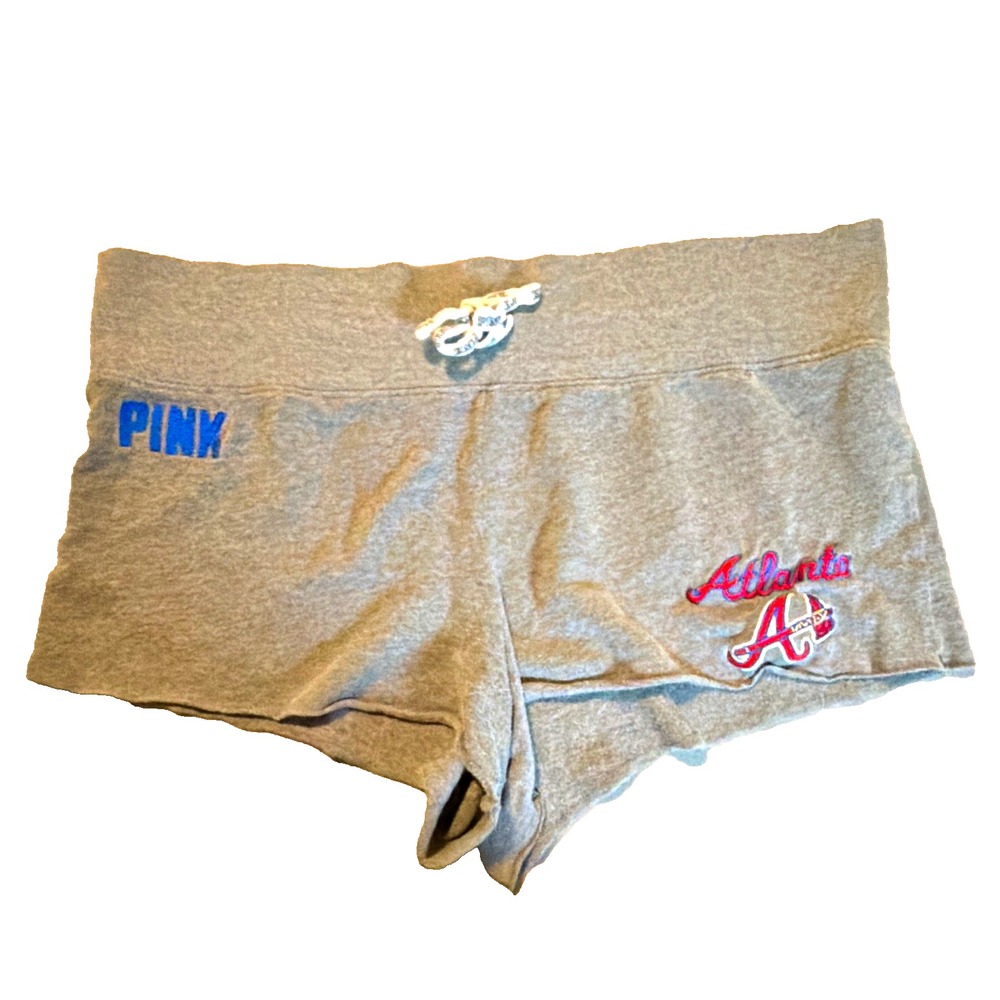 PINK Victoria's Secret Atlanta Braves Women's Gray Shorts Size L MLB